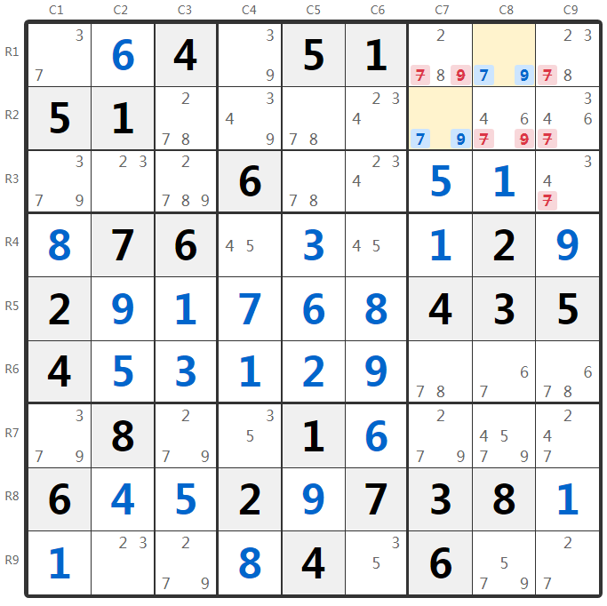 顯性數對示例-宮分析