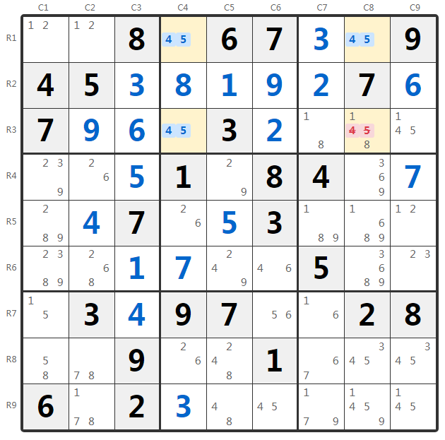 唯一矩形Type 1示例